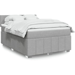 Vidaxl - Sommier À Lattes De Lit Avec Matelas Gris Clair 140x200cm Tissu