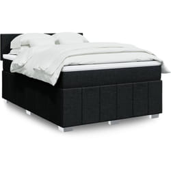 Vidaxl - Sommier À Lattes De Lit Avec Matelas Noir 140x200 Cm Tissu