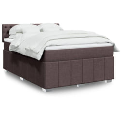Vidaxl Sommier À Lattes De Lit Avec Matelas Marron Foncé 140x200 Cm
