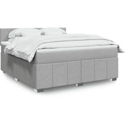 Vidaxl - Sommier À Lattes De Lit Avec Matelas Gris Clair 180x200cm Tissu