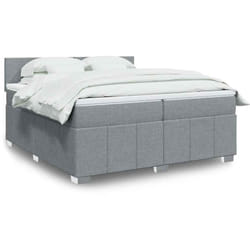 Vidaxl - Sommier À Lattes De Lit Avec Matelas Gris Clair 200x200cm Tissu