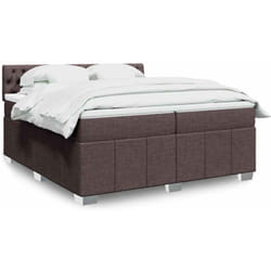 Vidaxl - Sommier À Lattes De Lit Avec Matelas Marron Foncé 200x200 Cm