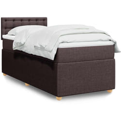 Sommier À Lattes De Lit Avec Matelas Marron Foncé 90x200 Cm Vidaxl