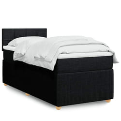 Vidaxl - Sommier À Lattes De Lit Avec Matelas Noir 100x200 Cm Tissu