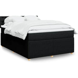 Vidaxl - Sommier À Lattes De Lit Avec Matelas Noir 140x190 Cm Tissu