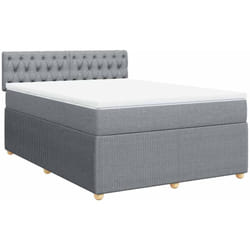 Vidaxl - Sommier À Lattes De Lit Avec Matelas Gris Clair 160x200cm Tissu