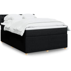 Vidaxl - Sommier à lattes de lit avec matelas Noir 160x200 cm Tissu