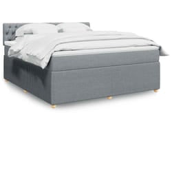 Vidaxl - Sommier À Lattes De Lit Avec Matelas Gris Clair 180x200cm Tissu