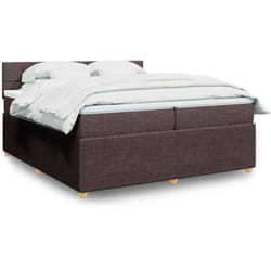 Vidaxl - Sommier À Lattes De Lit Avec Matelas Marron Foncé 200x200 Cm