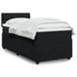 vidaXL Sommier à lattes de lit avec matelas Noir 90x190 cm Velours - 90 x 190 cm