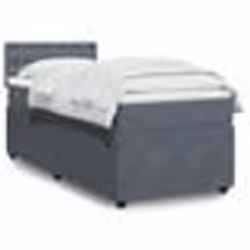 vidaXL Sommier à lattes de lit avec matelas Gris foncé 100x200 cm - 100 x 200 cm