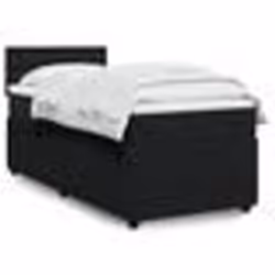 vidaXL Sommier à lattes de lit avec matelas Noir 100x200 cm Velours - 100 x 200 cm