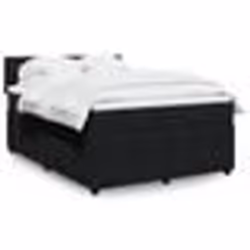 vidaXL Sommier à lattes de lit avec matelas Noir 140x190 cm Velours 3287742