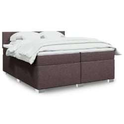 vidaXL Sommier à lattes de lit avec matelas Marron foncé 200x200 cm - 200 x 200 cm