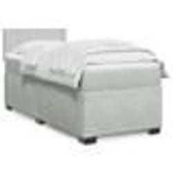 vidaXL Sommier à lattes de lit et matelas Gris clair 80x200 cm Velours - 80 x 200 cm
