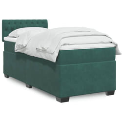Vidaxl - Sommier À Lattes De Lit Et Matelas Vert Foncé 80x200 Cm Velours