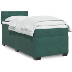 Vidaxl - Sommier À Lattes De Lit Avec Matelas Vert Foncé 90x190 Cm