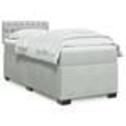 vidaXL Sommier à lattes de lit et matelas Gris clair 90x190 cm Velours - 90 x 190 cm
