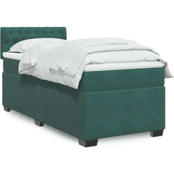 Vidaxl - Sommier À Lattes De Lit Avec Matelas Vert Foncé 90x190 Cm