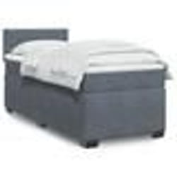 vidaXL Sommier à lattes de lit et matelas Gris foncé 90x190 cm Velours - 90 x 190 cm