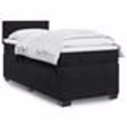 vidaXL Sommier à lattes de lit avec matelas Noir 90x190 cm Velours - 90 x 190 cm