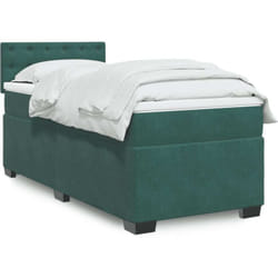 Vidaxl - Sommier À Lattes De Lit Avec Matelas Vert Foncé 90x200 Cm