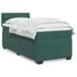 vidaXL Sommier à lattes de lit avec matelas Vert foncé 100x200 cm - 100 x 200 cm