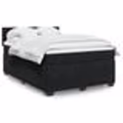 vidaXL Sommier à lattes de lit avec matelas Noir 140x190 cm Velours - 140 x 190 cm