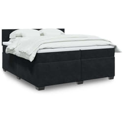 Vidaxl Sommier À Lattes De Lit Et Matelas Noir 200x200 Cm Velours