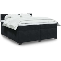 Vidaxl Sommier À Lattes De Lit Et Matelas Noir 200x200 Cm Velours