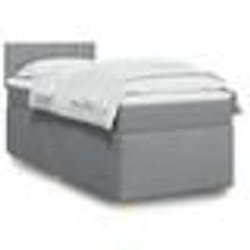 vidaXL Sommier à lattes de lit avec matelas gris clair 80x200 cm tissu - 80 x 200 cm