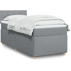 Vidaxl - Sommier À Lattes De Lit Et Matelas Gris Clair 90x190 Cm Tissu