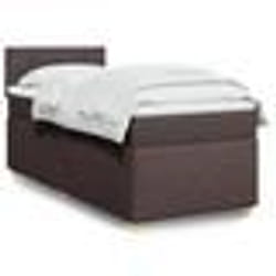 vidaXL Sommier à lattes de lit avec matelas Marron foncé 90x190 cm - 90 x 190 cm