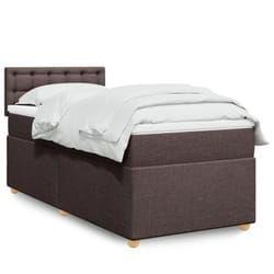Vidaxl - Sommier À Lattes De Lit Avec Matelas Marron Foncé 90x200 Cm