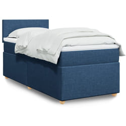 Vidaxl - Sommier À Lattes De Lit Avec Matelas Bleu 100x200 Cm Tissu
