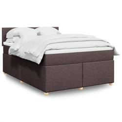 Vidaxl - Sommier À Lattes De Lit Avec Matelas Marron Foncé 140x200 Cm