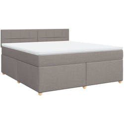Vidaxl - Sommier à lattes de lit avec matelas Taupe 180x200 cm Tissu