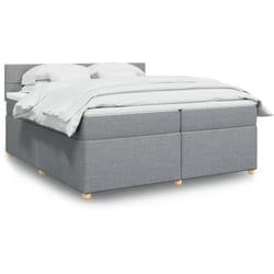Vidaxl - Sommier À Lattes De Lit Avec Matelas Gris Clair 200x200cm Tissu