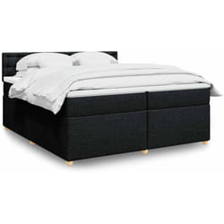 Vidaxl - Sommier À Lattes De Lit Avec Matelas Noir 200x200 Cm Tissu
