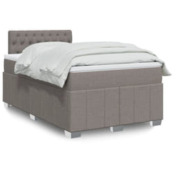 Vidaxl - Sommier à lattes de lit avec matelas taupe 120x190 cm tissu