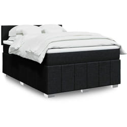 Vidaxl - Sommier À Lattes De Lit Avec Matelas Noir 140x200 Cm Tissu
