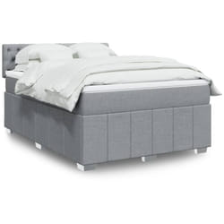 Vidaxl - Sommier À Lattes De Lit Avec Matelas Gris Clair 140x200cm Tissu