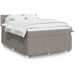 Vidaxl - Sommier À Lattes De Lit Avec Matelas Taupe 140x200 Cm Tissu
