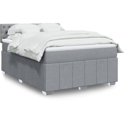 Vidaxl - Sommier À Lattes De Lit Avec Matelas Gris Clair 160x200cm Tissu