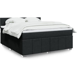 Vidaxl - Sommier À Lattes De Lit Avec Matelas Noir 180x200 Cm Tissu