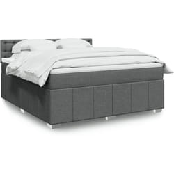 Vidaxl - Sommier À Lattes De Lit Avec Matelas Gris Foncé 180x200cm Tissu