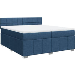 Vidaxl - Sommier À Lattes De Lit Avec Matelas Bleu 200x200 Cm Tissu
