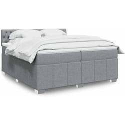 Vidaxl - Sommier À Lattes De Lit Avec Matelas Gris Clair 200x200cm Tissu
