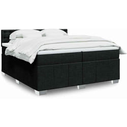 Vidaxl - Sommier À Lattes De Lit Avec Matelas Noir 200x200 Cm Tissu