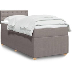 Sommier À Lattes De Lit Avec Matelas Taupe 80x200 Cm Tissu Vidaxl